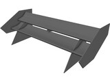 Formula Student Rear Wing 3D Model preview