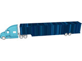 Freightliner Truck and Trailer 3D Model preview