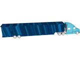 Freightliner Truck and Trailer 3D Model