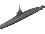 French Sub Le Redoutable S 611 3D Model preview