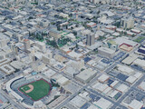 Fresno City, CA, USA (2024) 3D Model preview
