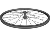 Front Bicycle Wheel Mavic Rim Shimano Hub 3D Model preview
