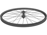 Front Bicycle Wheel Mavic Rim Shimano Hub 3D Model