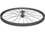 Front Bicycle Wheel Mavic Rim Shimano Hub 3D Model