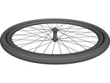 Front Wheel Bicycle 28 3D Model preview