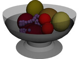 Fruits On Plate 3D Model preview