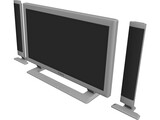 Fujitsu PlasmaVision TV 3D Model preview