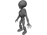Funny Grey Alien 3D Model preview