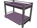 Futon Bunk Bed 3D Model preview