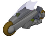 Futuristic Motorcycle 3D Model preview