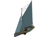 Gaf-Rig Sloop 3D Model preview