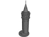 Galata Tower Turkey Istanbul 3D Model preview