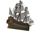 Galleon Early Spanish 3D Model