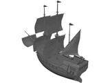 Galleon 3D Model