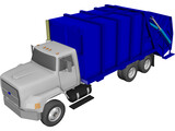 Garbage Truck 3D Model preview