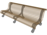 Garden Bench 3D Model