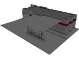 Gas Station 3D Model preview