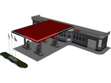 Gas Station 3D Model preview