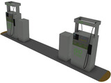 Gas Station Island 3D Model
