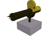 Gatling Gun Hand-Crank 3D Model preview