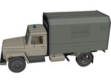 GAZ Russian Police Car 3D Model preview