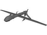 General Atomics MQ-1 Predator UAV Drone 3D Model preview