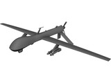 General Atomics MQ-1 Predator UAV Drone 3D Model preview