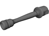 German Potato Masher WW1 3D Model preview