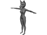 German Shepard Girl 3D Model preview
