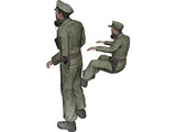 German Tank Crew of WW2 3D Model preview