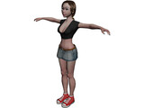 Girl In Skirt 3D Model preview