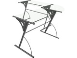 Glass Office Computer Desk 3D Model preview