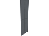 Glass to Fin Spider Connector with Glass 3D Model preview