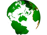 Globe Land Masses 3D Model preview