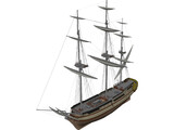 Glorieux French Ship 3D Model preview