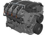 GM LS3 Engine 3D Model preview