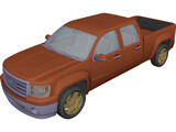 GMC Sierra Crew Cab (2013) 3D Model preview