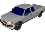 GMC Sierra Extended Cab Pickup (2000) 3D Model preview