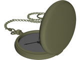 Golden Pocketwatch 3D Model