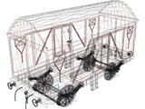 Goods Wagon 3D Model