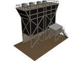 Grain Hopper 4x 3D Model preview