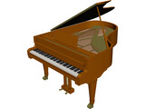 Grand Piano 3D Model preview