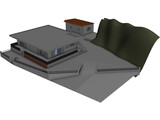 Greek Country House 3D Model preview