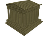 Greek Temple 3D Model preview