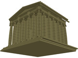 Greek Temple 3D Model