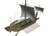 Greek Warship 3D Model preview