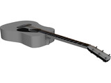 Guitar Acoustic Laptop 3D Model preview