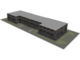 H-mart Office Building 3D Model preview