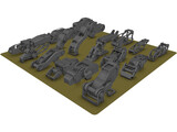 Hard Surface Kitbash Pack 1 Set 2 3D Model preview