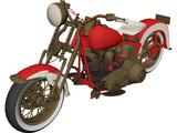 Harley-Davidson EL Type (1936) 3D Model preview